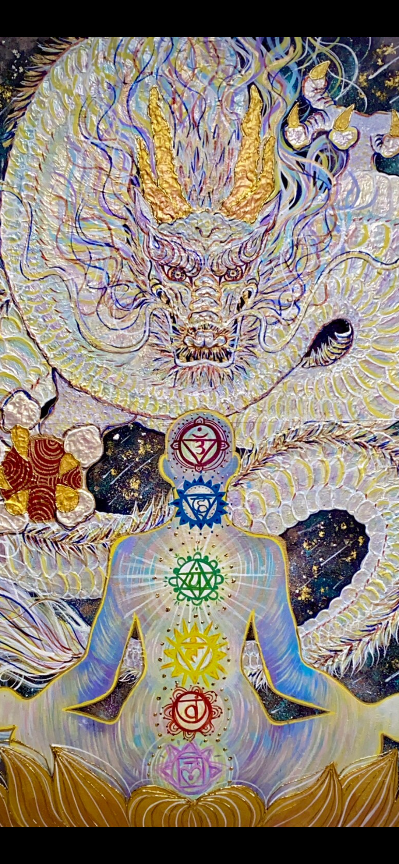 チャクラと龍のスピリチュアルアート